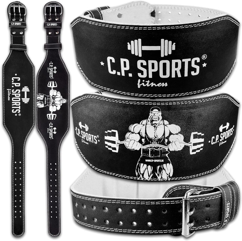 C.P.Sports Gewichthebergürtel Leder extra breit |Ideal für Bodybuilding, Fitness und Krafttraining |