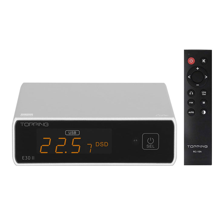 Topping E30 II lite DAC-Vorverstärker – AK4493S Hi-Res XMOS XU208 DAC 32 Bit/768 kHz DSD512 DSD Dire