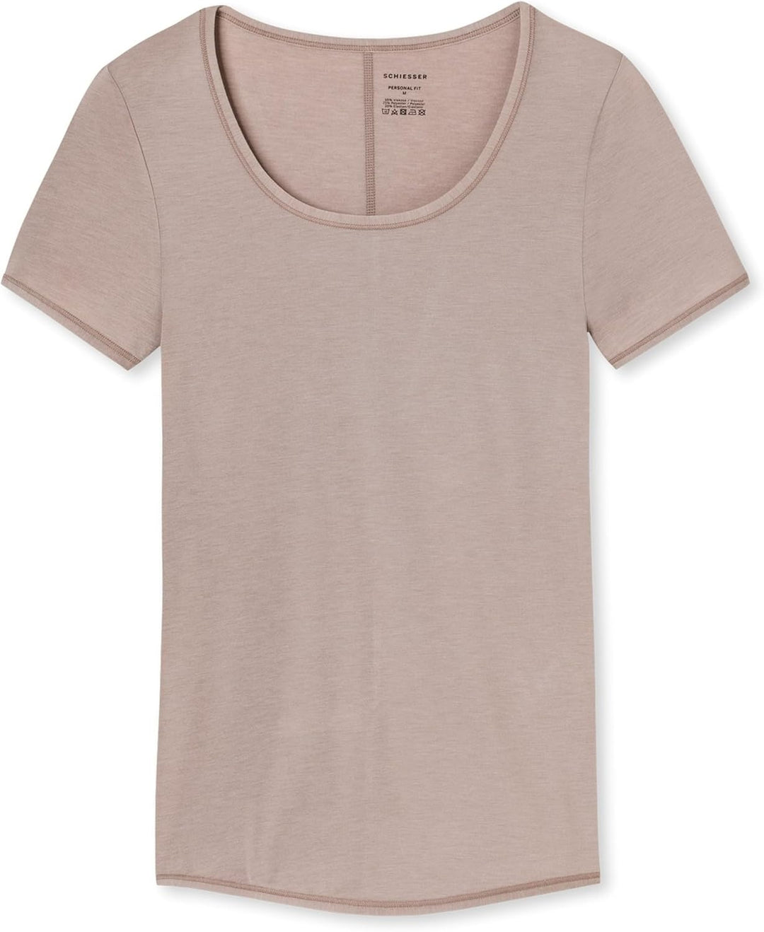 Schiesser Damen Shirt T-Shirt Unterhemd 1/2 Arm Personal Fit - 155413 S Braun_155413, S Braun_155413