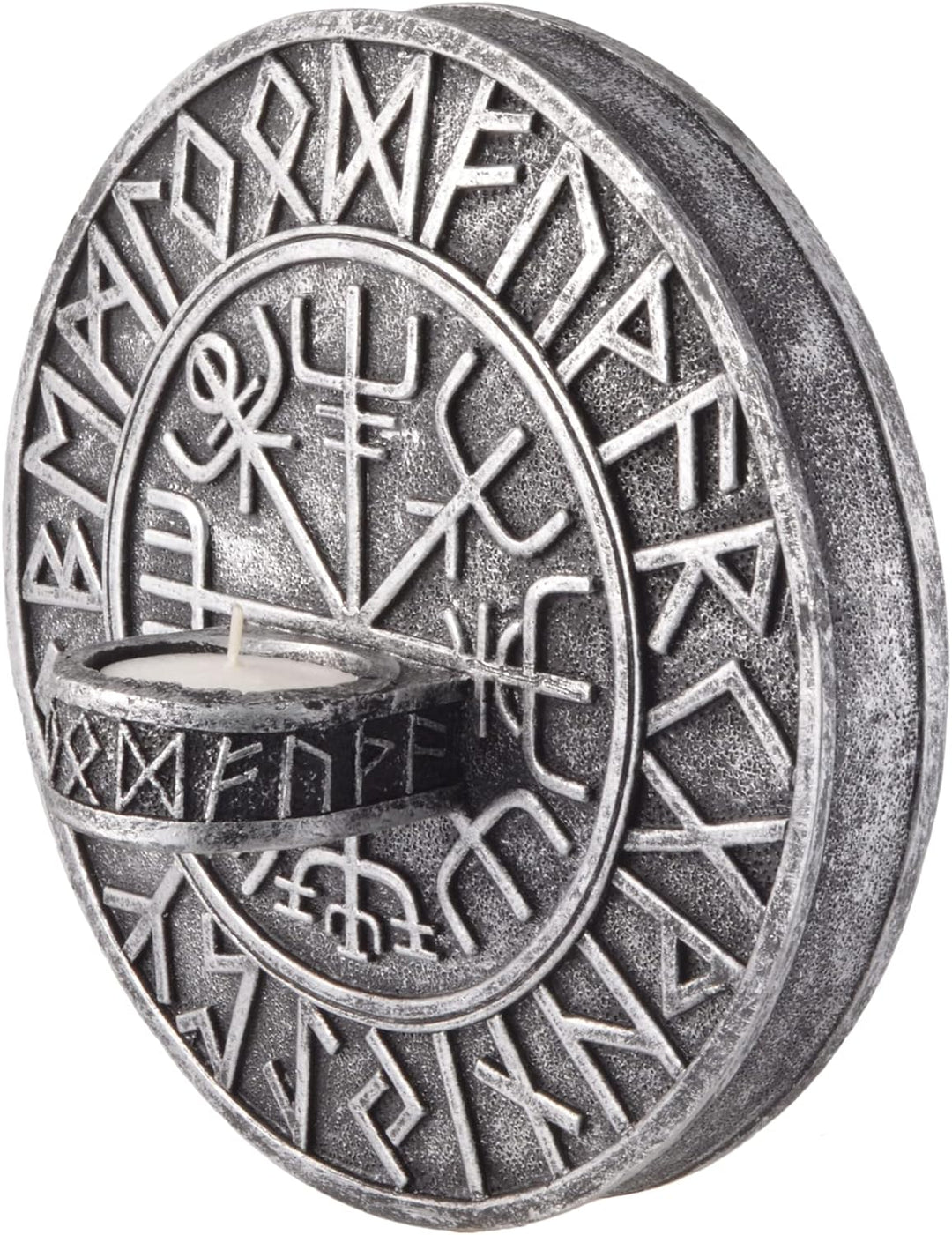Nordischer Teelichthalter Wikingerkompass Vegvísir - an Wand anzubringen