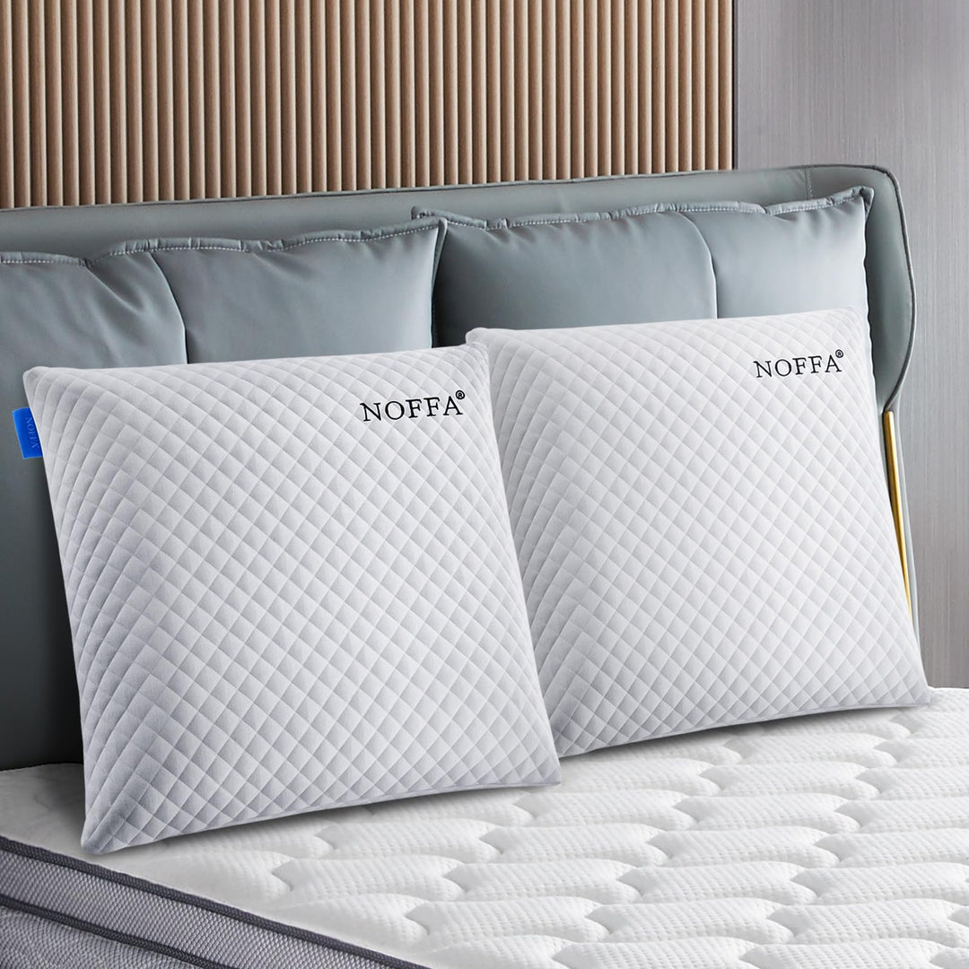 NOFFA Weich Viscoelastisches Schlafkissen für Seiten- und Rückenschläfer Bauchschläfer, Memory Foam