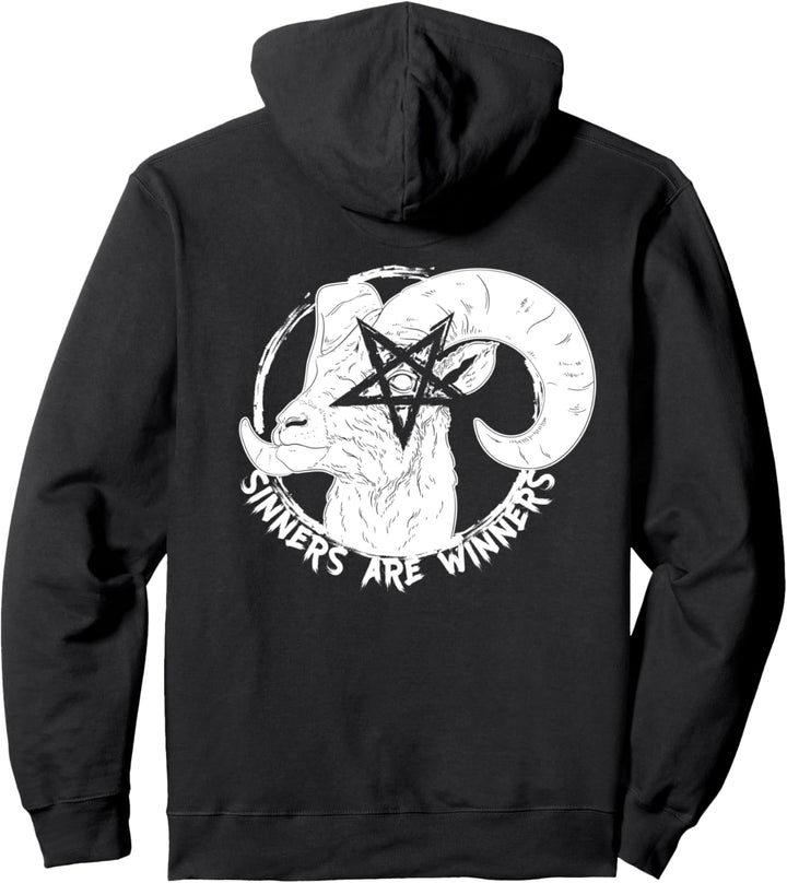 Sinners are Winners, Pastel Goth Death Metal, Satan Humor Pullover Hoodie
