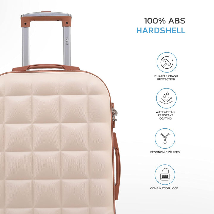 Flight Knight Bubble Suitcase Ryanair easyJet Jet2 Approved 8 Wheel Hardcase Suitcases Cabin or Medi