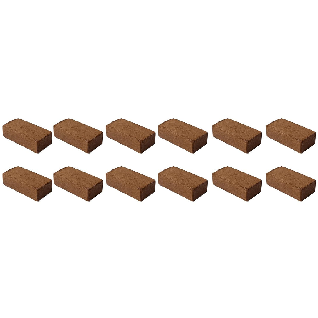 12x Novatool Kokosziegel fein | 96 Liter | gepresste Bio Humusziegel | Terrariumerde |650g 20x5,5x10