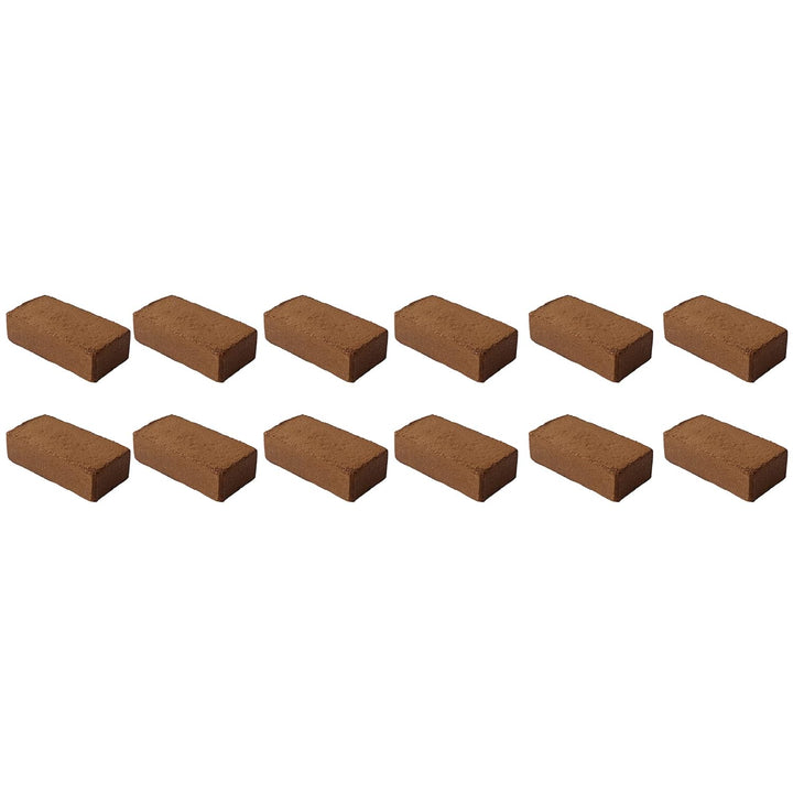 12x Novatool Kokosziegel fein | 96 Liter | gepresste Bio Humusziegel | Terrariumerde |650g 20x5,5x10