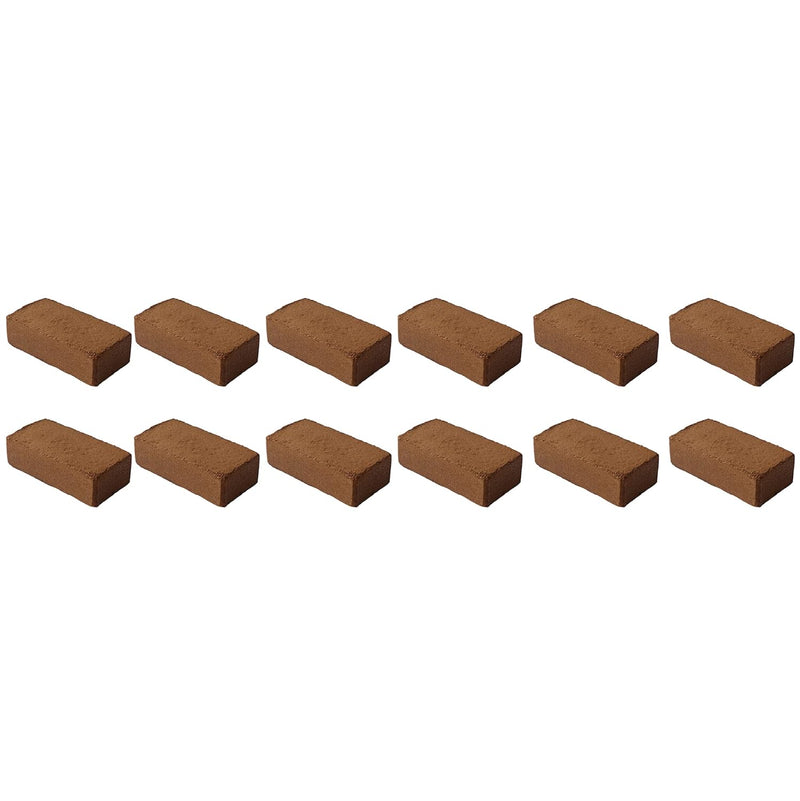 12x Novatool Kokosziegel fein | 96 Liter | gepresste Bio Humusziegel | Terrariumerde |650g 20x5,5x10