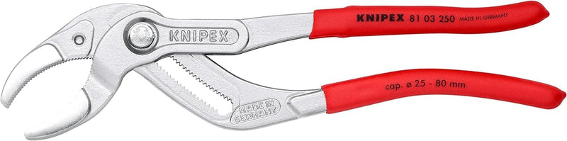 KNIPEX SpeedGrip, Siphonzange | Connectorenzange, Chrom-Vanadium, Rostschutz verchromt, 250 mm, 81 0