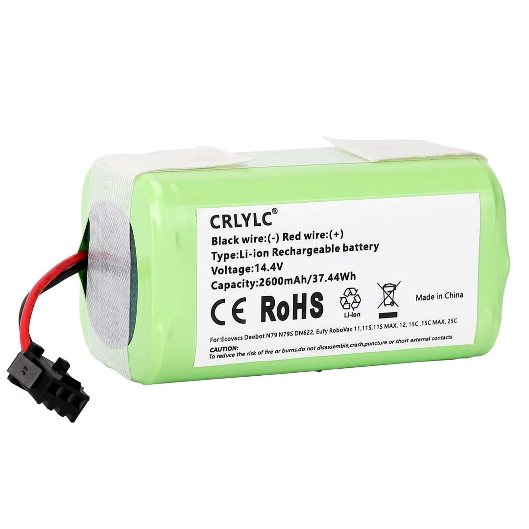 CRLYLC 14,4V 2600mAh Ersatzakku für Ecovacs Deebot N79 N79S DN622, IKHOS S14 S15,Eufy RoboVac 11,11S