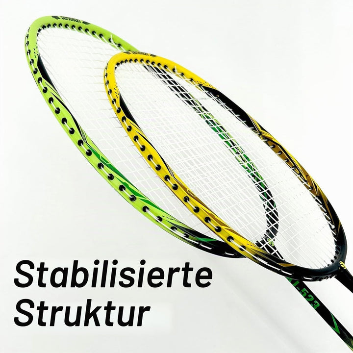 Senston Graphit Badminton-Set Leichtgewicht Badmintonschläger mit Schlägertasche Badminton Schläger
