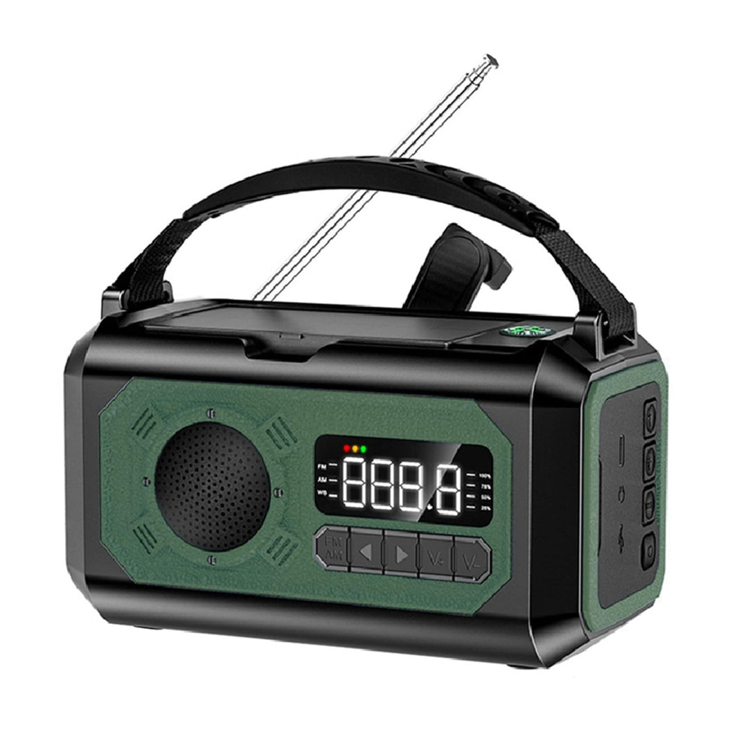 12000 MAh Notfall-Wetterradio, Tragbares Notfall-Wetterradio, Solarradio, Handkurbel-Wetterradio mit