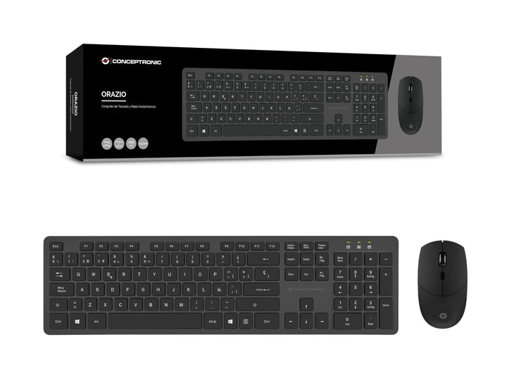 Conceptronic ORAZIO01ES Wireless Keyboard &amp; Mouse Kit, Spanish Layout