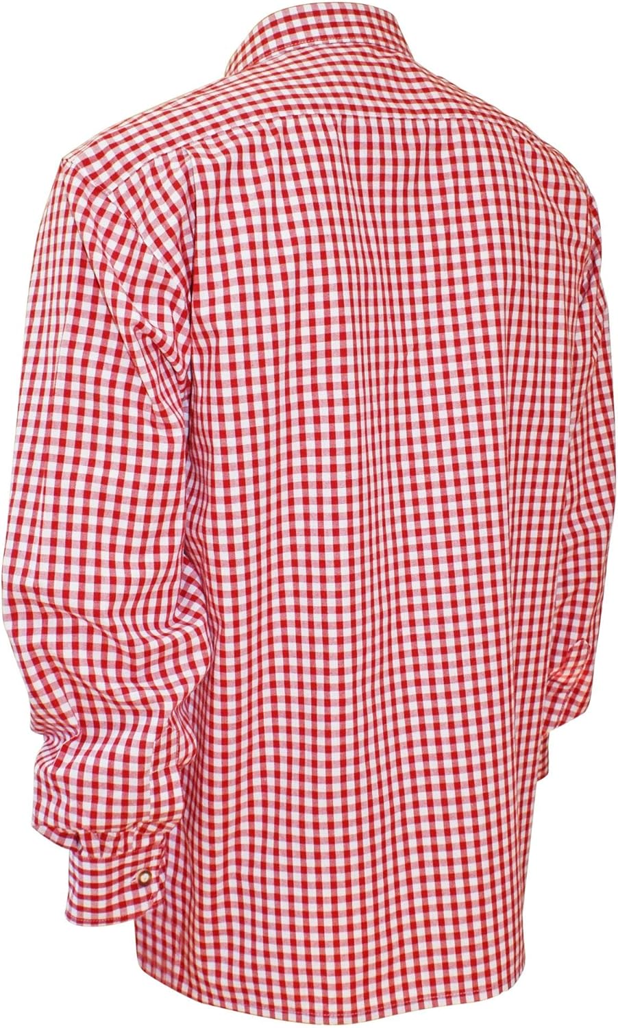 orbis Textil Trachtenhemd Karo Trachten-Pfoadl Karohemd rot kariert Trachten-Hemd Herrenhemd Tracht