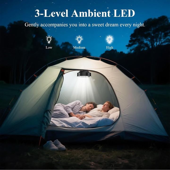 Minthouz Tischventilator Leise, USB Wiederaufladbarer Kleiner Ventilator mit Haken, 180° Drehbarer M