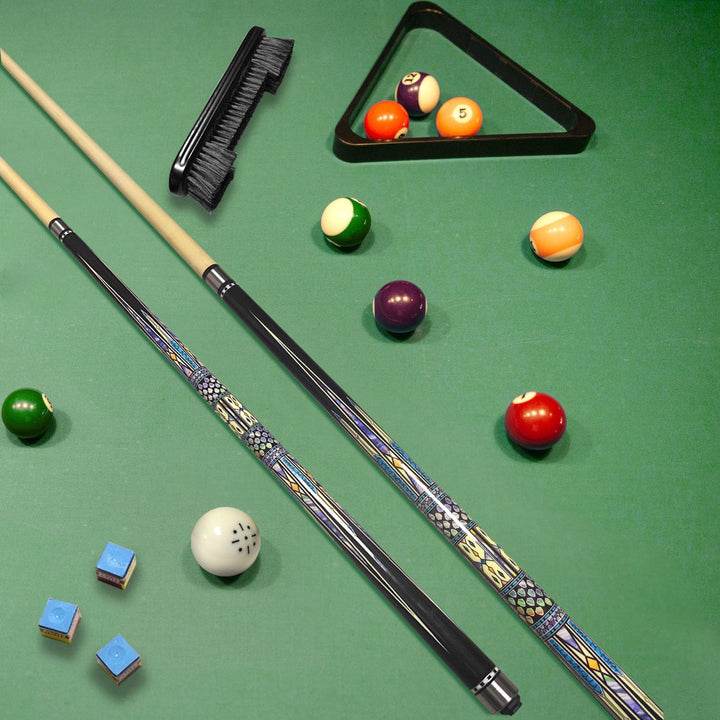 Pool Cue Stick Billard Queue,58“ Pool-Billardqueue BillardStock 12,5 mm Lederspitze Cue Sticks for P