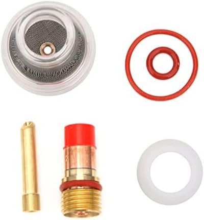 WIG Zubehör, WIG Brenner Gaslinse Spannzange Glasbecher WIG Schweissbrenner Kit Zubehör für WIG-17/1