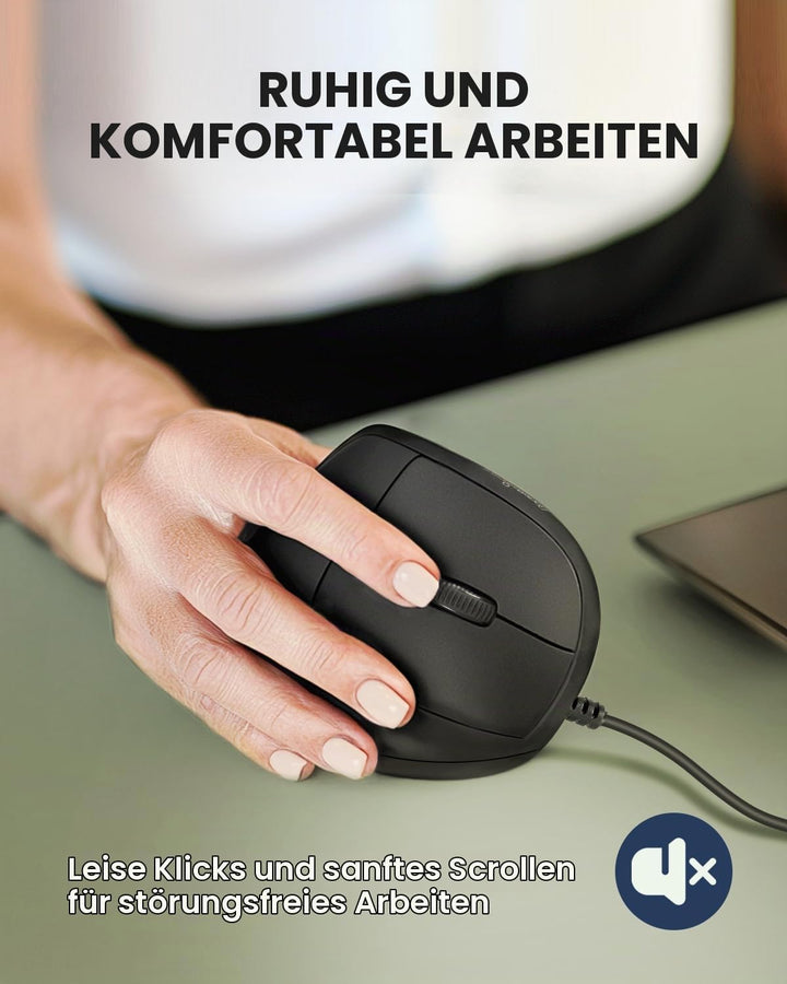Perixx PERIMICE-508 Programmierbare Ergonomische Maus -Vertikal - Schnurgebunden - 1000/1600 dpi - I