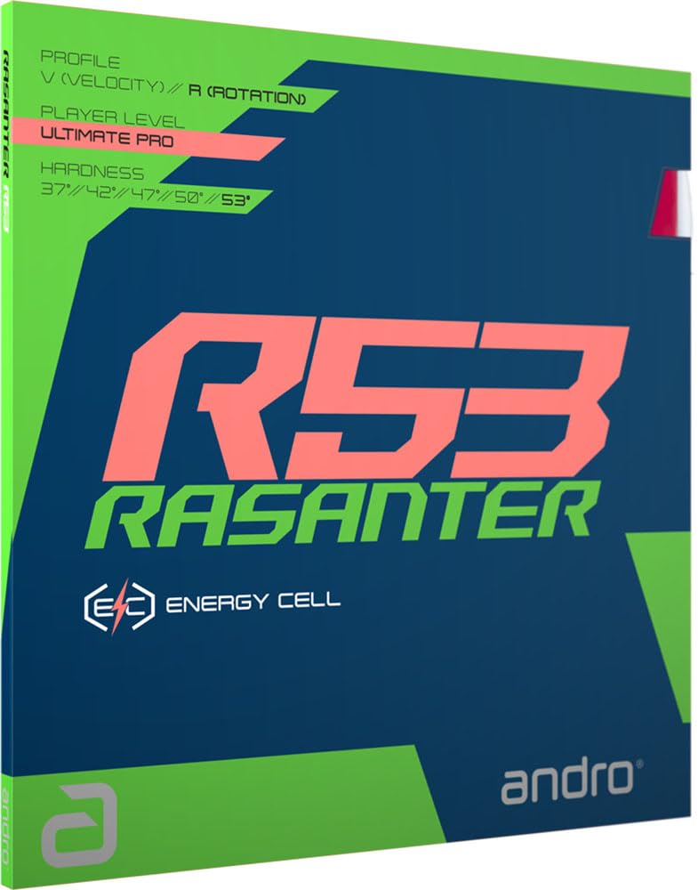 ANDRO Belag Rasanter R 53 Schwarz 2,3 mm, Schwarz 2,3 mm