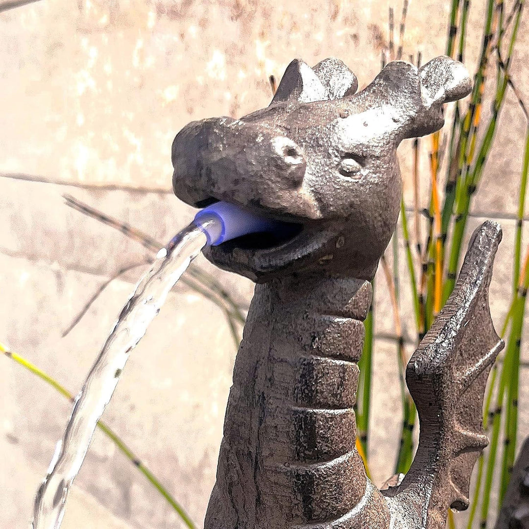 powershop11 Wasserspeier Drache Guss mit Solarpumpe