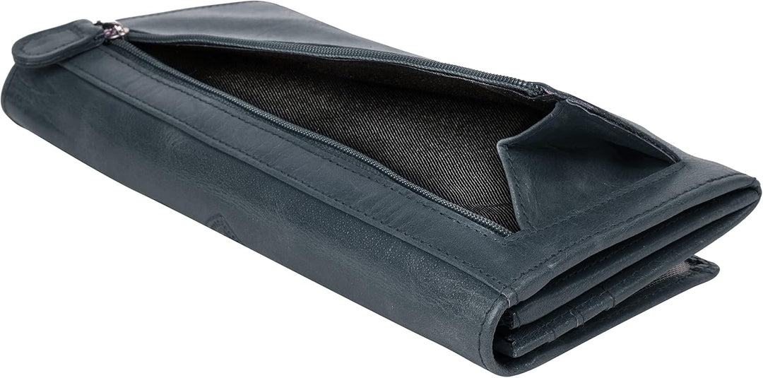 bruno banani Geldbörse Mandala Echt Leder Damen | Praktisches Portemonnaie, 12 Kartenfächer, doppelt