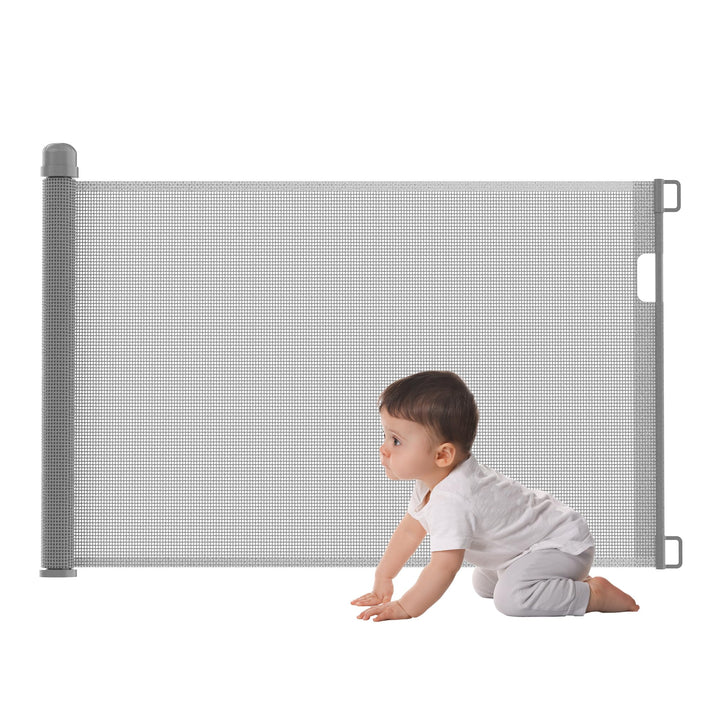 UISEBRT Türschutzgitter Roll Treppenschutzgitter Ausziehbar 0-150cm Absperrgitter Hund Türgitter für