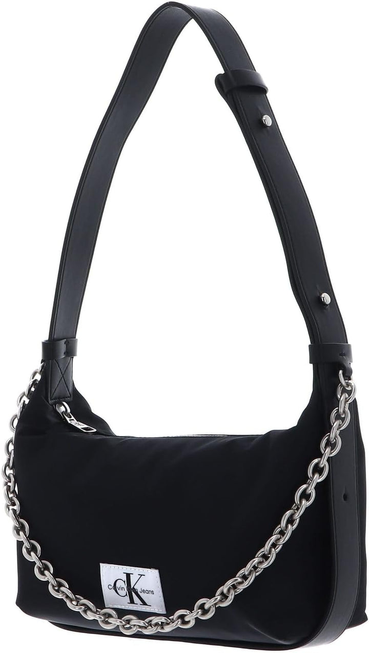 Calvin Klein CKJ Nylon Chain Shoulder Bag 22 Black