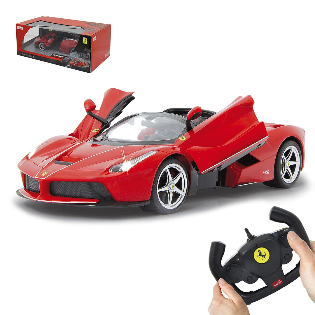 JAMARA 405150 - Ferrari LaFerrari Aperta 1:14 27MHz Driftmodus - Türen öffnen, offiziell lizenziert,