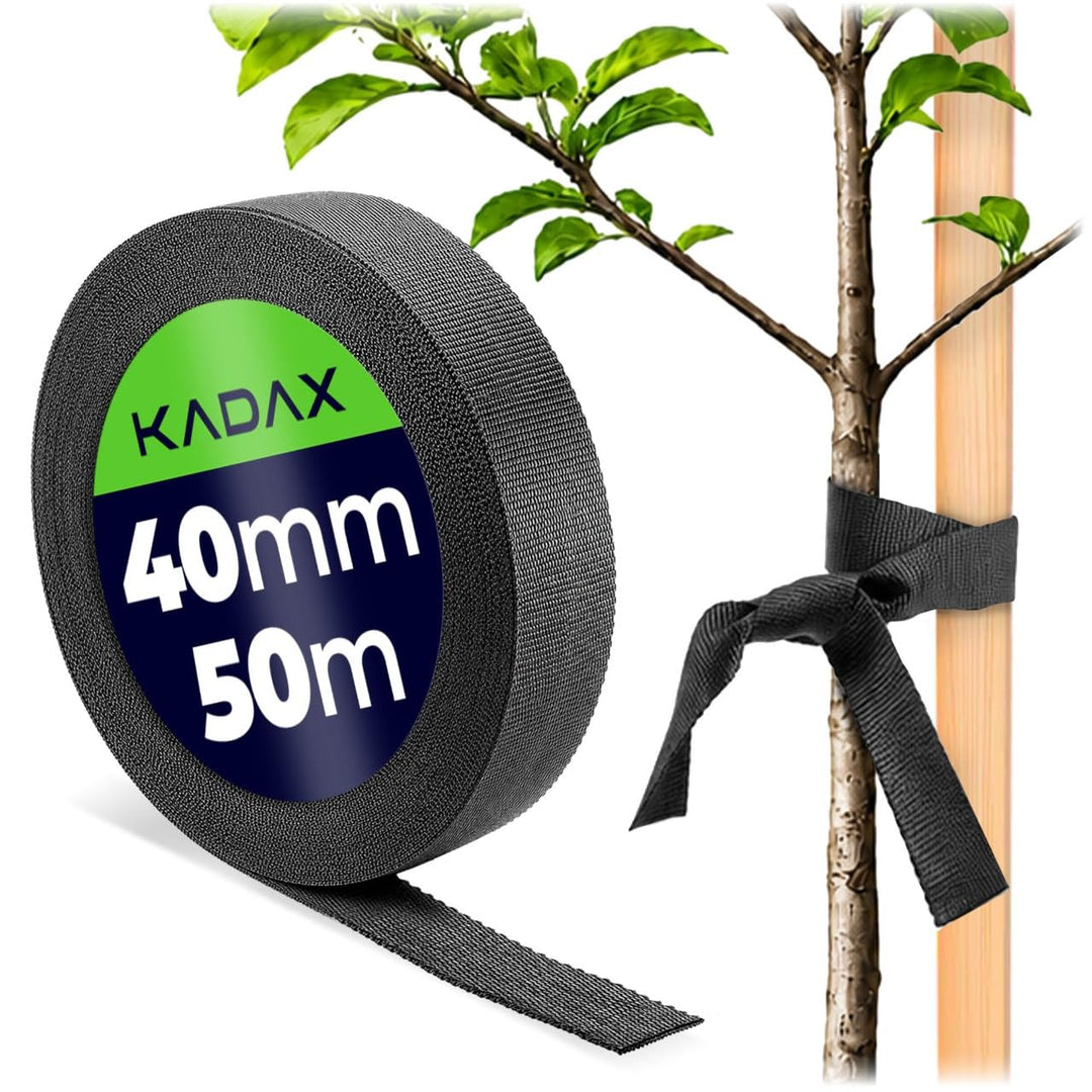 KADAX Baumbindeband 40mm x 50m, Bindeband zur sicheren Befestigung von Bäumen &amp; Sträuchern, Baumbind