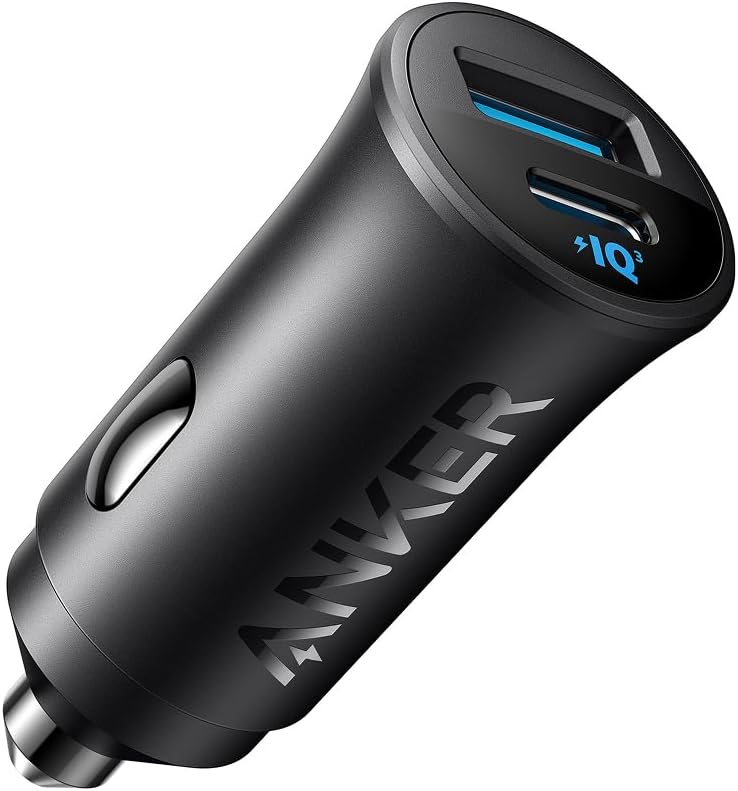Anker USB C Kabel (2 Stück, 1,8m, PD 3.0) USB-C Kfz-Ladegerät (30W, 2-Port, Typ-C Kfz-Netzteil)