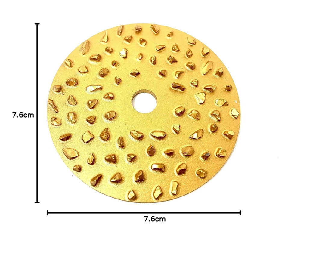 WELLERWERKZEUGE | 3er Set Raspelscheibe Schleifscheibe 76x10 Holz Hufbearbeitung für mini akku Winke