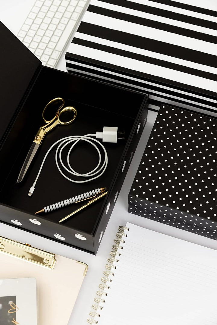 Kate Spade New York Dekorative Aufbewahrungsboxen mit Deckel, 3 Stück, stabile Organizer-Aufbewahrun
