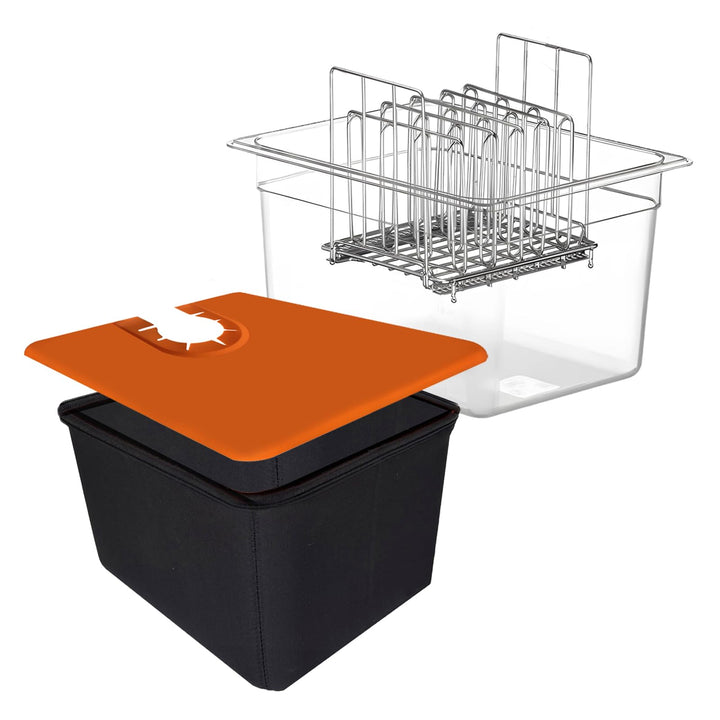 Sous Vide Behälter 12L mit Deckel und Rack Sous Vide Tools Container mit Isolierung Fassungsvermögen
