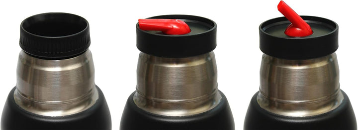 Mate Green Largoinox Vacuum Flask 1L Schwarz ● INOX 18/8 Edelstahl Thermoflasche ● Ideal für Mate Te