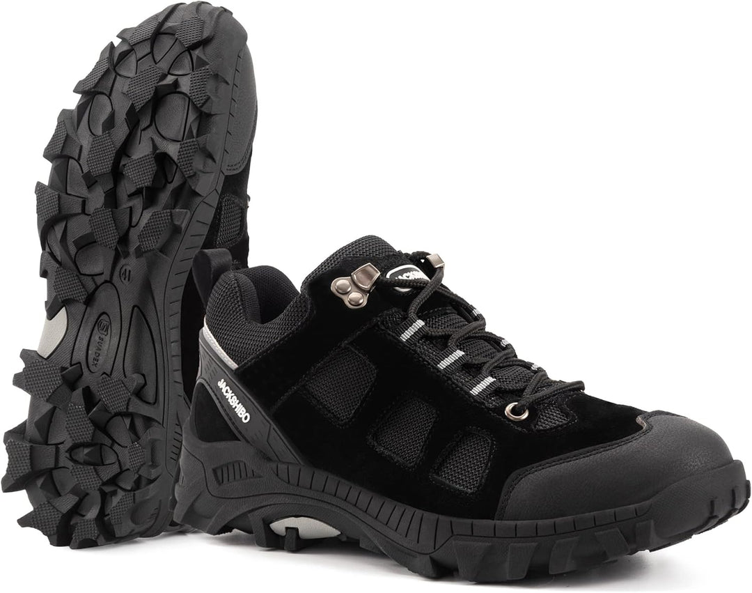 JACKSHIBO Wanderschuhe Herren Damen Trekkingschuhe Wanderstiefel Outdoor Unisex 46 EU Schwarz, 46 EU