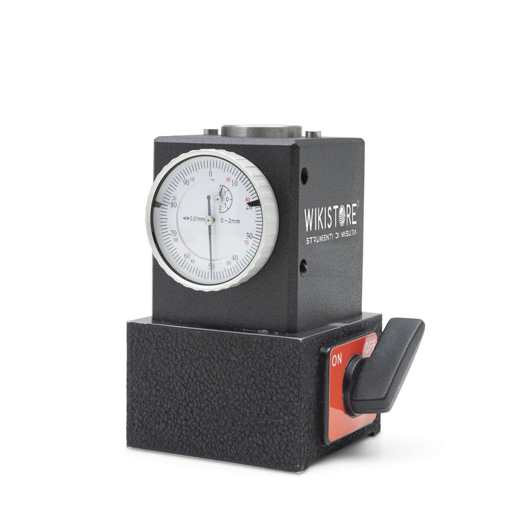 Messuhr 100 mm MIT KOMPARATOR, Präzisionsmessuhr mit 0,01 mm Ablesung, Messuhr mit Magnetfuss (Höhe