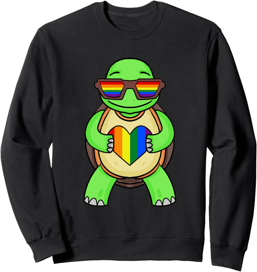 LGBT Supporter Turtle Rainbow Gay Pride LGBT Herz Tier Sweatshirt