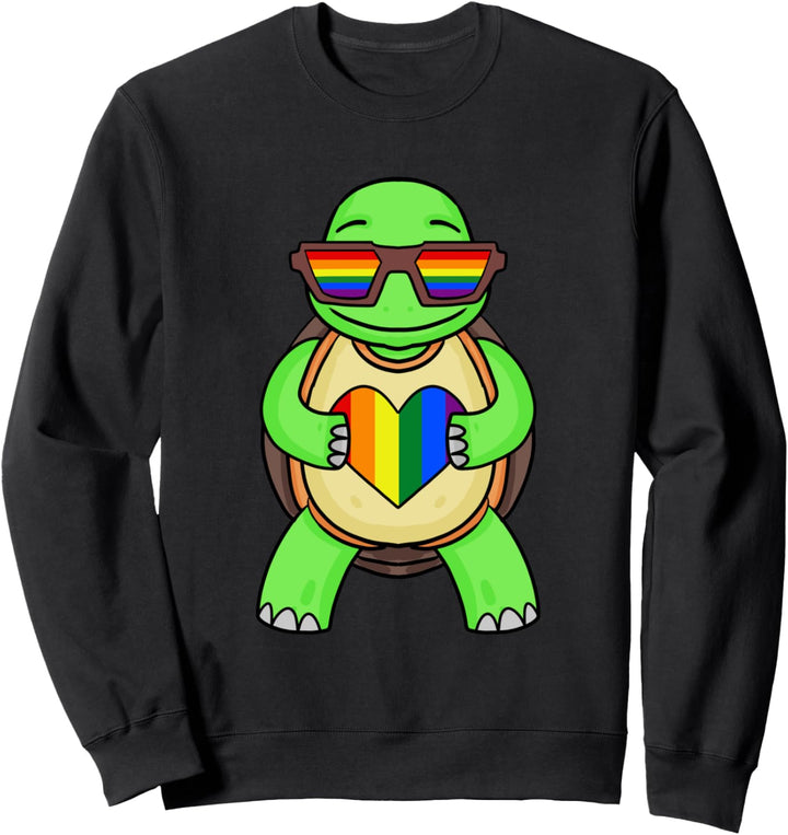 LGBT Supporter Turtle Rainbow Gay Pride LGBT Herz Tier Sweatshirt