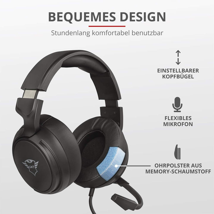 Trust Gaming Headset GXT 433 mit Mikrofon für PS4, PS5, PC, Nintendo Switch, Xbox Series X, Xbox One