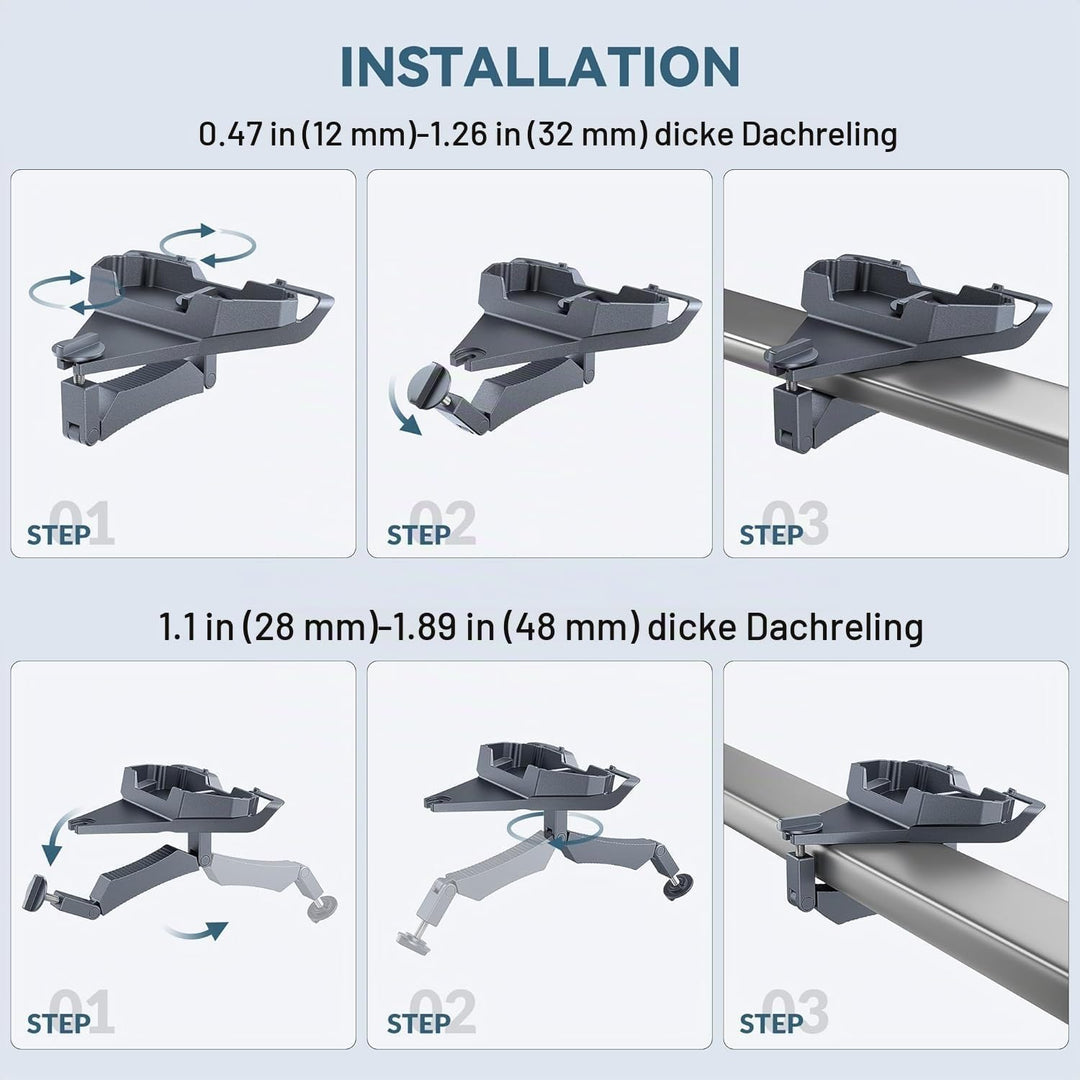 Starlink Mini Halterung - Starlink Mini Dachträgerhalterung 1,2-4,8 cm für Satellitenzubehör, passen