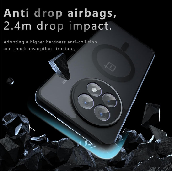 GIOPUEY Magnetische Handyhülle für OnePlus 13R Hülle, Case Kompatibel mit MagSafe, Matte PC Zurück +