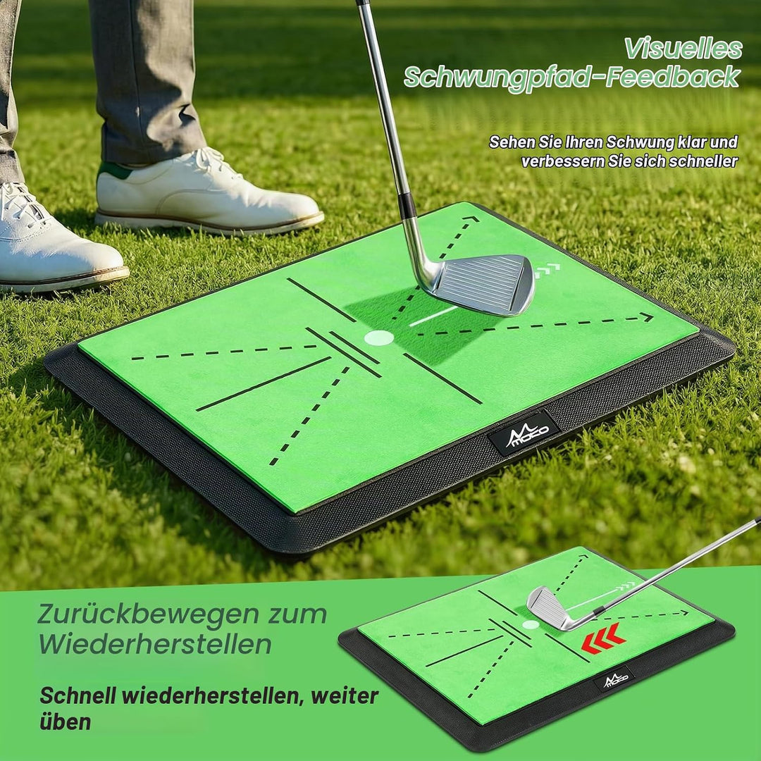 MoKo Golf-Schlagmatte, Golfmatte mit Schwungbahn-Feedback, Zusätzliche Austauschbare Trainingsmatten