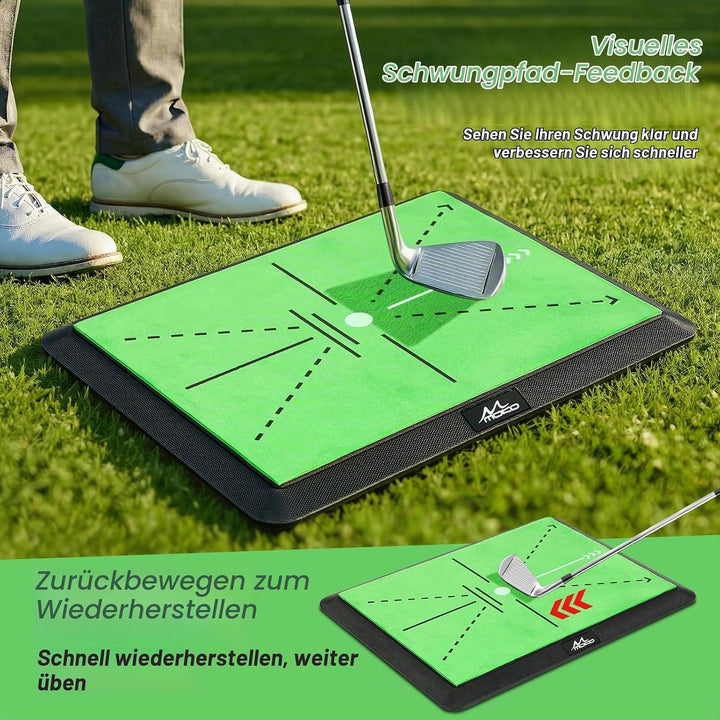 MoKo Golf-Schlagmatte, Golfmatte mit Schwungbahn-Feedback, Zusätzliche Austauschbare Trainingsmatten