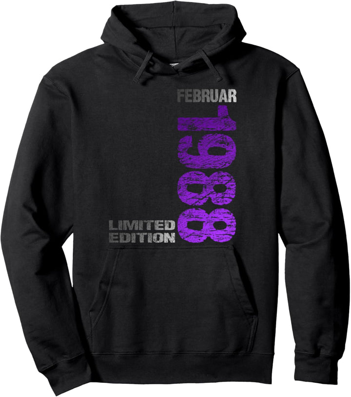 Februar 1988 Mann Frau 36. Geburtstag Limited Edition 36 Pullover Hoodie