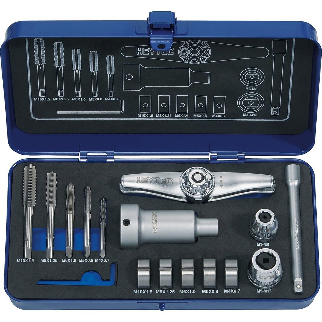 Heytec 50814900000 HSS-Gewindeschneidsatz 16-teilig
