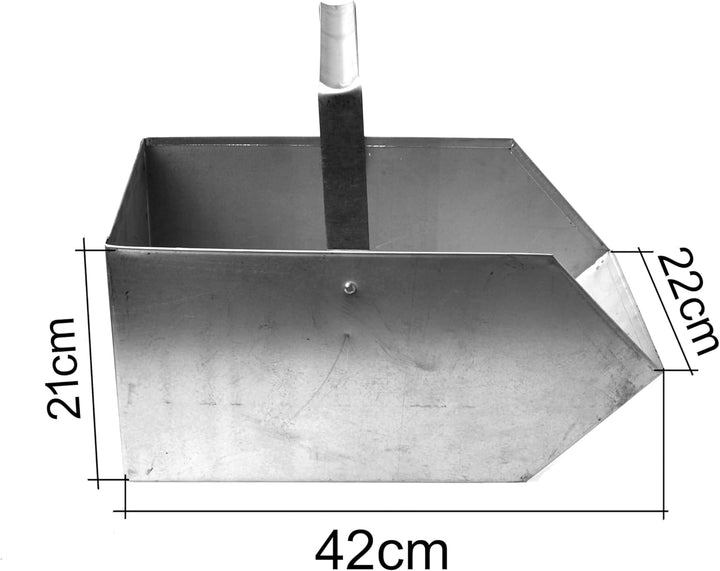 Kohlenkasten Kohlenschütte Aschekasten Aschebehälter Metallkohlenkasten Kohlewanne (Silber (Verzinkt