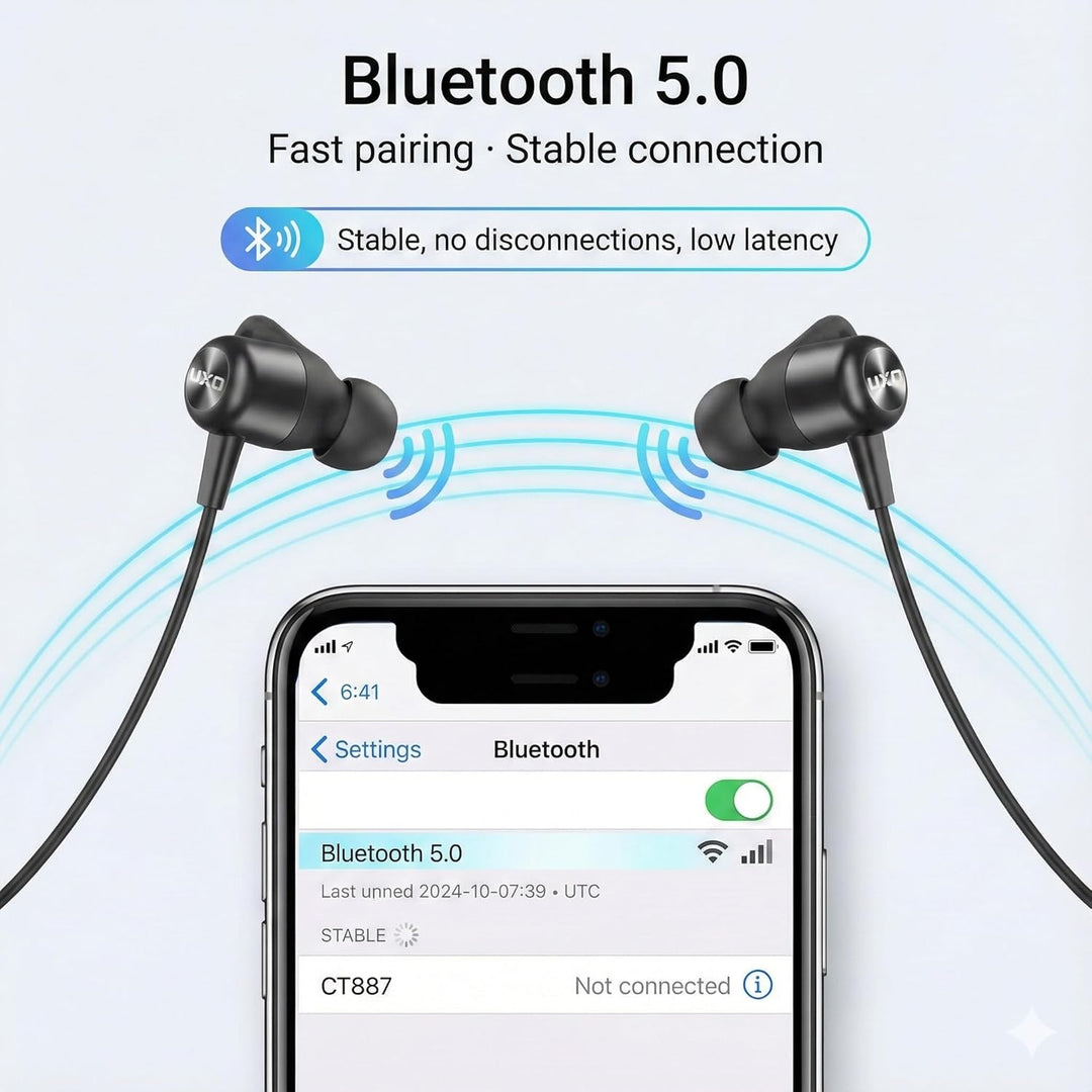Bluetooth Kopfhörer Kabellos 5.0 Sport, 20 Std Spielzeit, IPX7 Wasserdicht, In-Ear Kopfhörer mit Mik