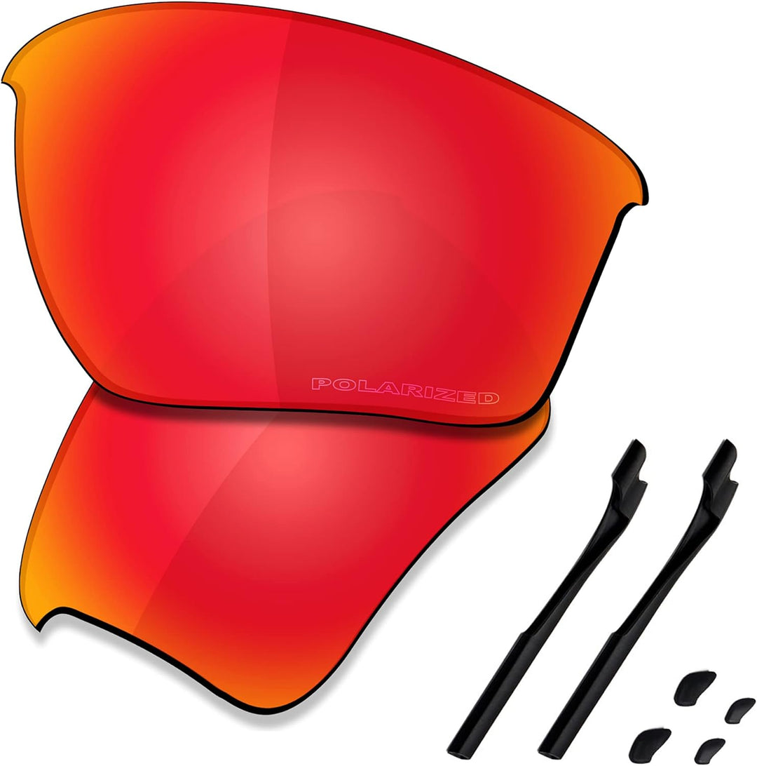 Saucer Premium-Ersatzgläser und Gummi-Kits für Oakley Half Jacket 2.0 XL High Defense - Fire Red Pol