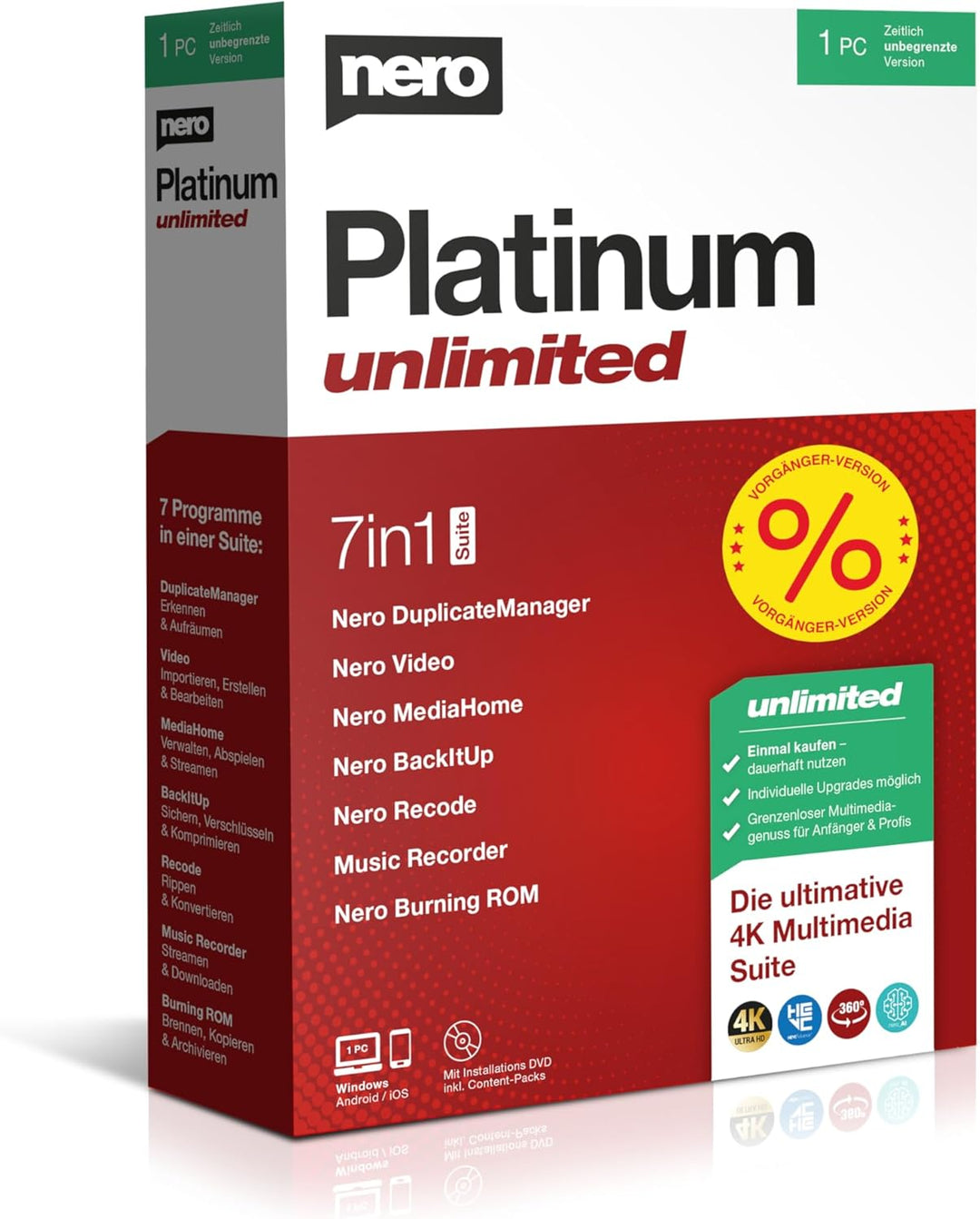 Nero Platinum Unlimited - Version 2020 Box Unlimitiert, Box Unlimitiert