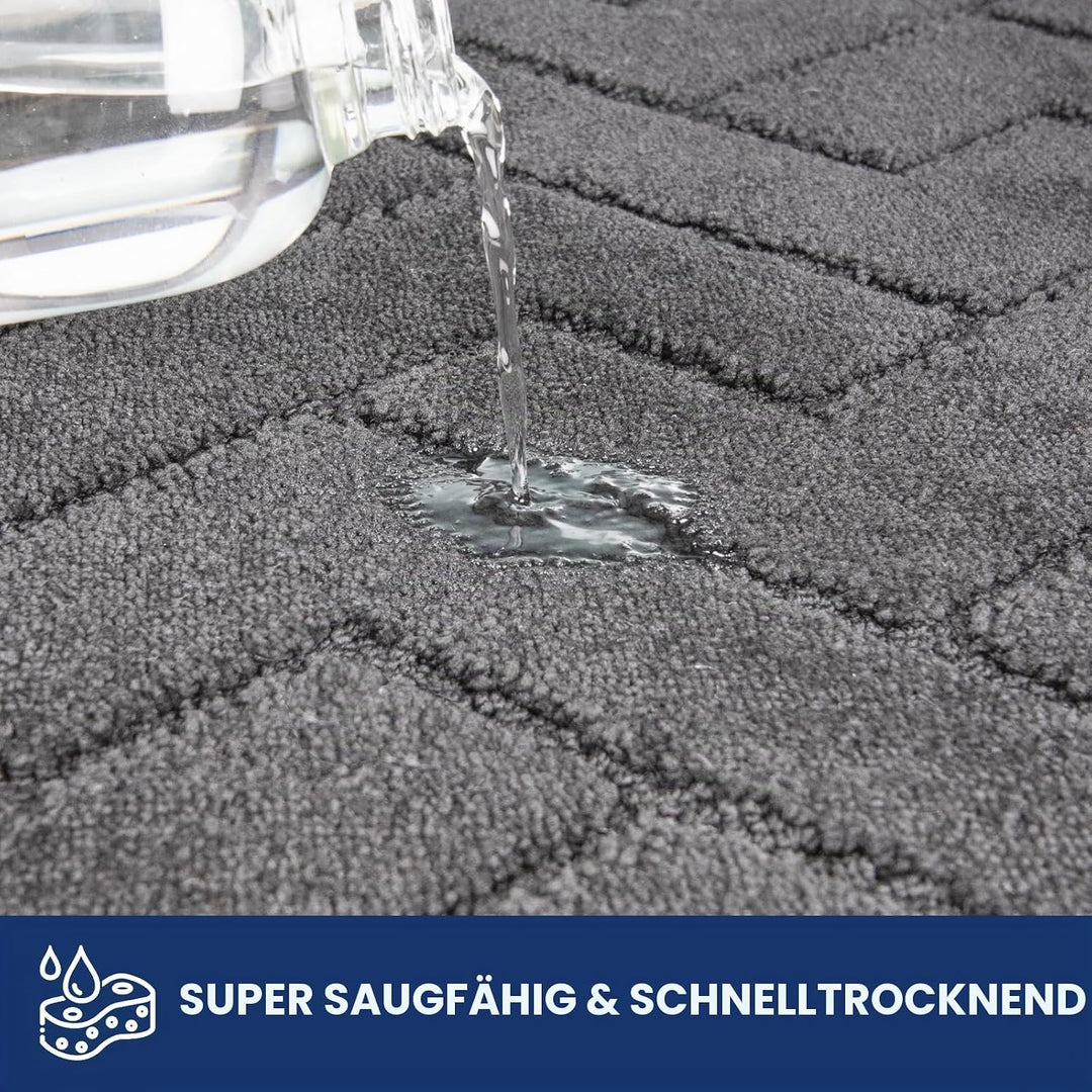 FCSDETAIL Schmutzfangmatte Innen 50 x 80 cm, rutschfeste Fussmatte, waschbar Sauberlaufmatte, absorb