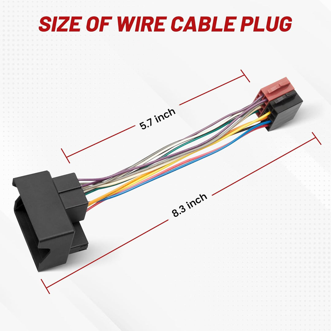 RED WOLF ISO Radio Stecker 16 Pin Auto Radio Kabelbaum ISO Adapter für VW Tiguan Passat Golf BMW 1er