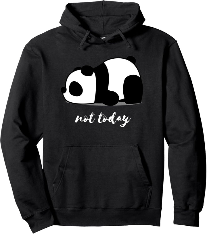 Lustiges Panda Bär Faulenzer Nicht heute Not Today Geschenk Pullover Hoodie